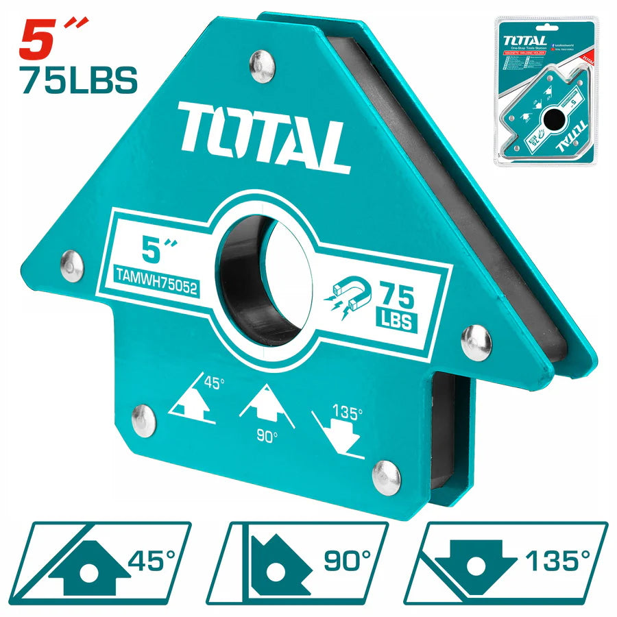 TOTAL TAMWH75052 75Lbs Magnetic Welding Holder - 5 Inch Total